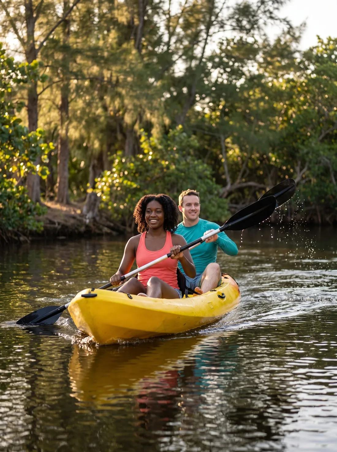 Kayaking on the lagoon