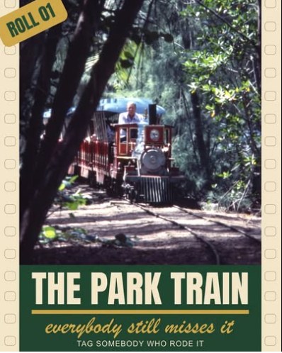 The old park train in Hugh Taylor Birch State Park