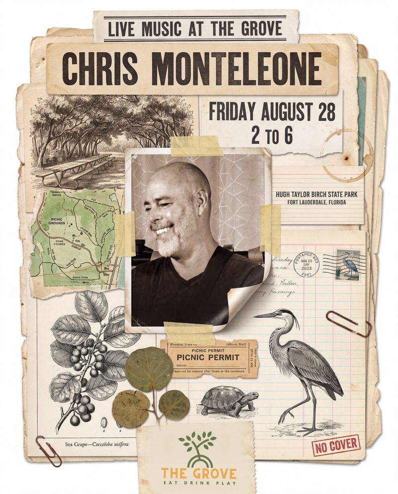 Live music at The Grove poster for Chris Monteleone